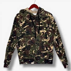 Spiritual Gangster Mens Hoodie Small Camo 100% Cotton Made in USA Y2K Grunge